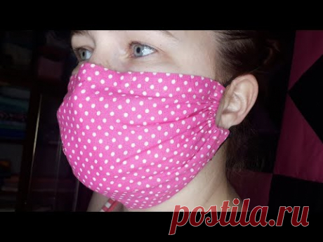 Простая маска для лица. Многоразовая. С расчетом размера.