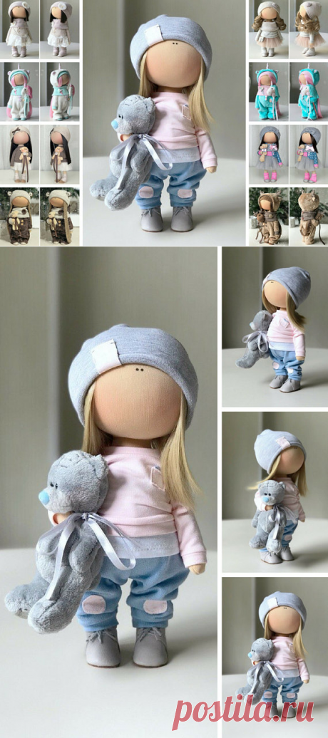 Stoffpuppe Poupée Tilda doll Handmade doll Fabric doll Textile