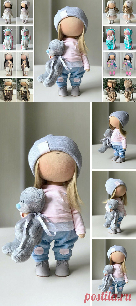 Stoffpuppe Poupée Tilda doll Handmade doll Fabric doll Textile