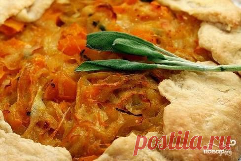 Пирог с начинкой из тыквы и лука - кулинарный рецепт на Повар.ру