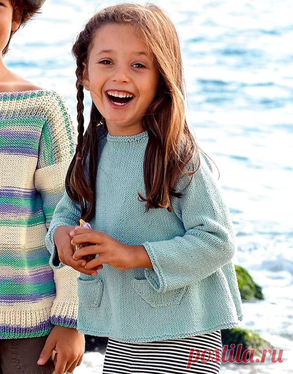 А-образный джемпер с кармашками.
РАЗМЕРЫ: 98–104 (110–116) 122–128.