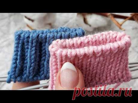 Фабричный способ набора петель по кругу для резинки 1×1 и 2×2