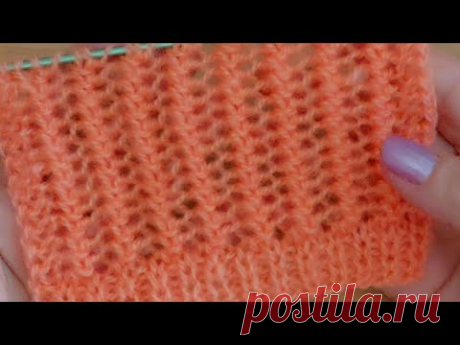 Лёгкий, красивый , ажурный узор спицами для маечки, топа, туники.