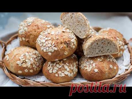 Хлебные овсяные булочки на закваске/Oat Sourdough Buns