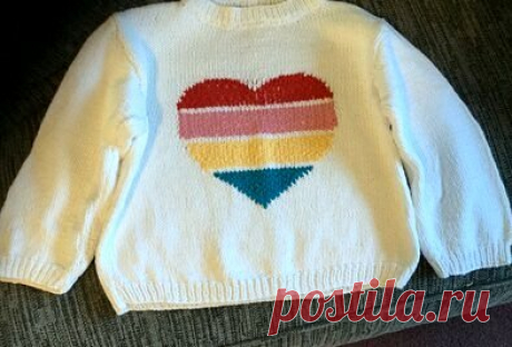 Детский свитер "Цветное сердце" 6 мес.-4года | WEKNIT | Яндекс Дзен