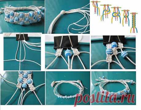 браслет в стиле макраме / Handmade / Бисер,бижутерия,фенечки / Pinme.ru / Надя Угур