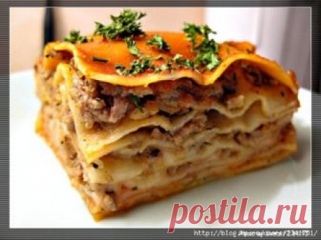 МЯСНАЯ ЛАЗАНЬЯ С ТОМАТНЫМ СОКОМ