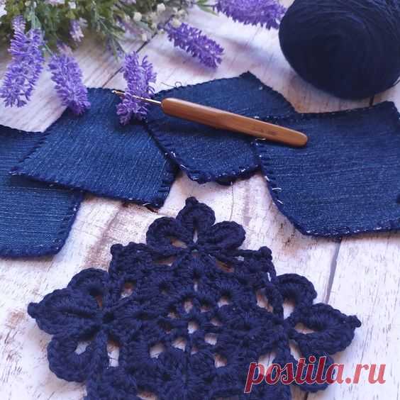 Harika bir model harika bir fikir. Eski kot pantolonları değerlendirme projesi hazırladık. Eski kottan motifli hırka yapılışı. Kare motifli örneklerin
