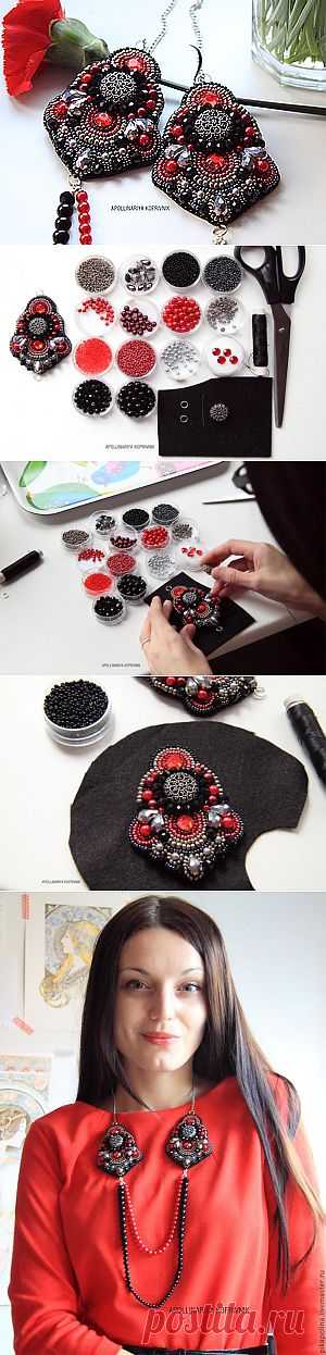 Carmen's Passion Necklace - "������� �� ������" - ������� �������� - ������ ������, handmade