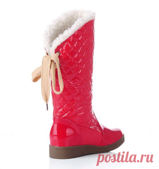 Модные сапоги красного, покупать Модные сапоги красного по дешевке