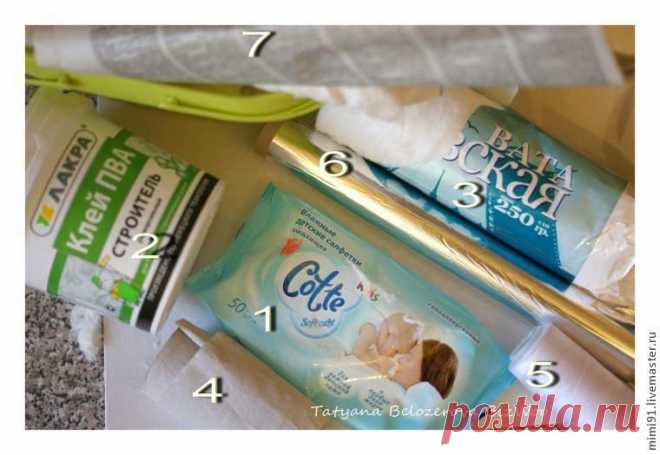 Мастер-класс: снеговик в технике ватного папье-маше - Ярмарка Мастеров - ручная работа, handmade