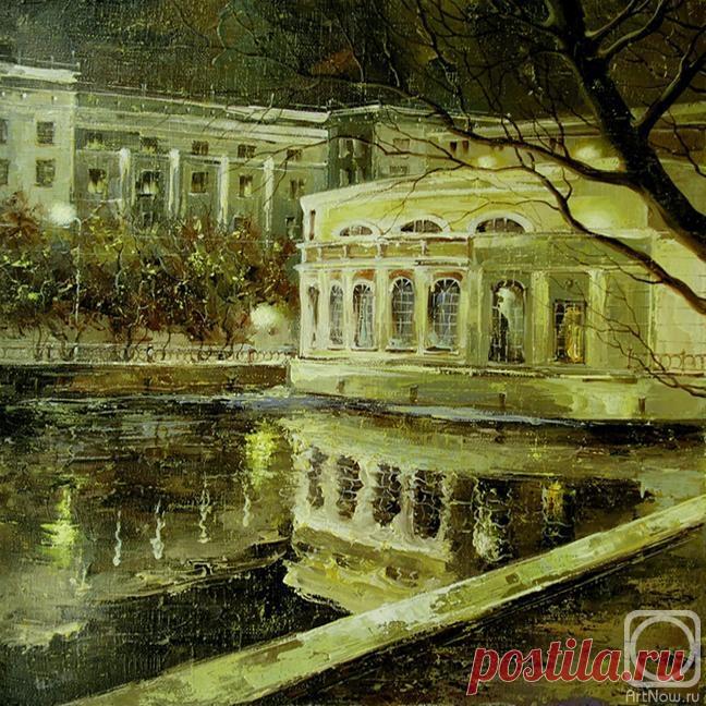 «Чистые пруды» картина Боева Сергея маслом на холсте — купить на ArtNow.ru