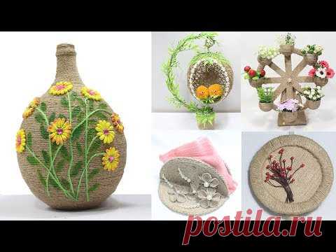 5 Jute craft ideas | Home decorating ideas handmade easy