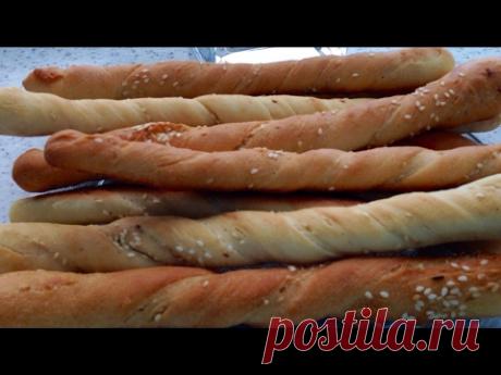 Хлебные палочки (Гриссини). Гриссини с кунжутом.