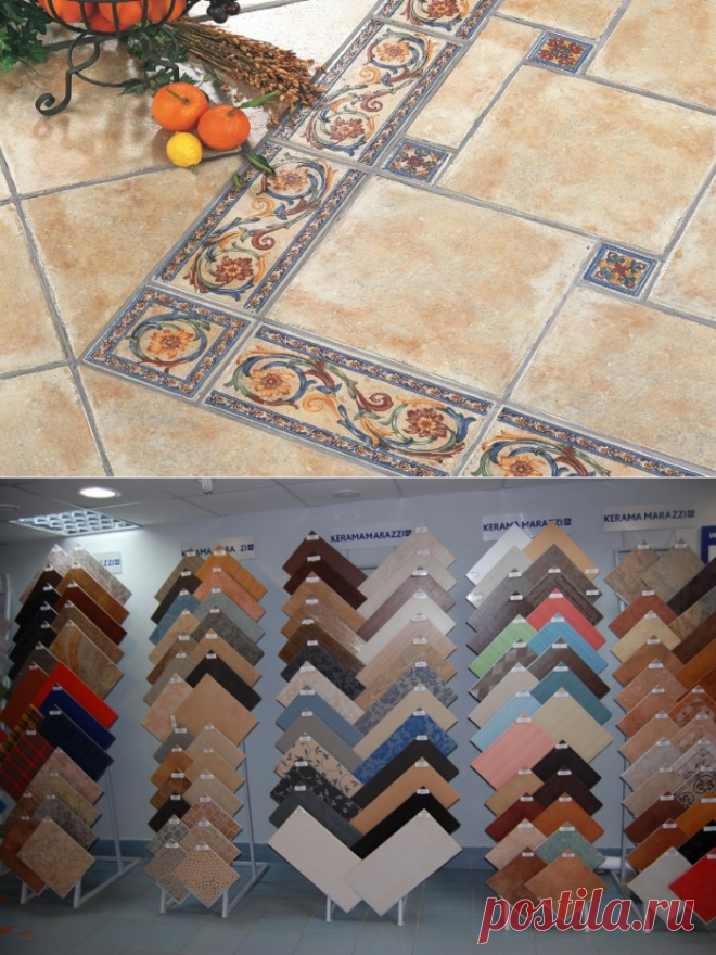 Кафельная плитка для пола кухни (фото)