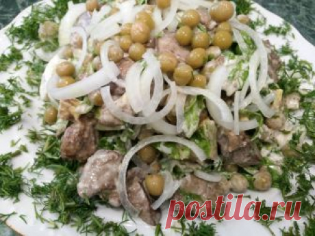 Салат ГУРМАН из куриной печени. Chicken liver salad