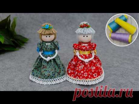 Больше не выбрасываю пустые бобины от ниток🧵Прелестная кукла своими руками😍