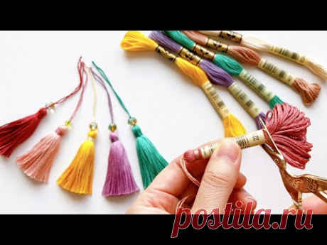 Как сделать кисточки ｜ How to Make Embroidery Thread Tassels [ Easy DIY ]