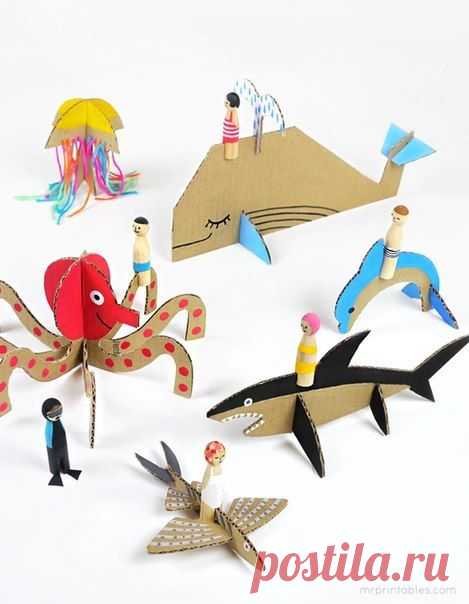 Игрушки из картона (шаблоны). Раннее развитие на сайте danilova.ru | ВКонтакте