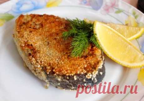 Жаренная в кунжуте рыба