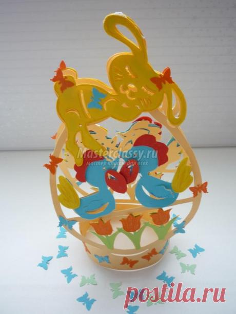 Объемные пасхальные открытки своими руками. Яйцо с цыплятами. Пошаговый мастер-класс