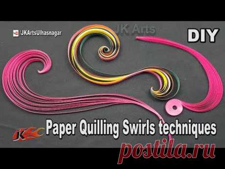 Paper Quilling Swirls Tutorial | JK Arts 1277