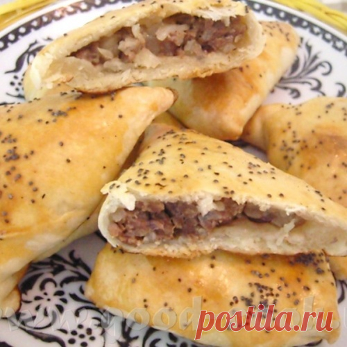 Самса из слоёного теста с очень вкусной начинкой