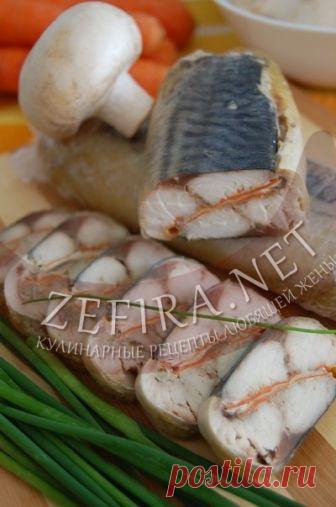 Рулет из скумбрии с морковью и шампиньонами — Кулинарные рецепты любящей жены
