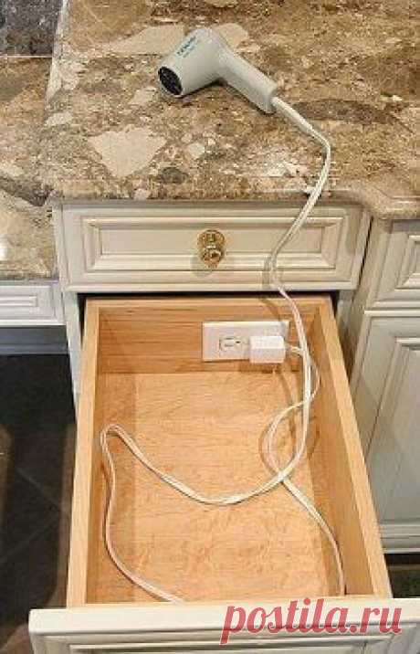 Розетка в ящичке - удобно и незаметно