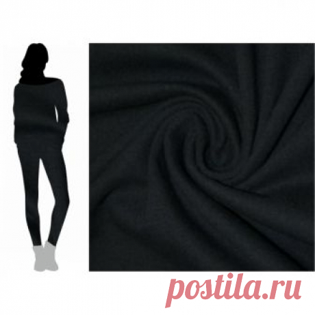 Кулирная гладь с лайкрой 8% Черная Пенье 1-44/61730ЛГ - Карбой-Текс