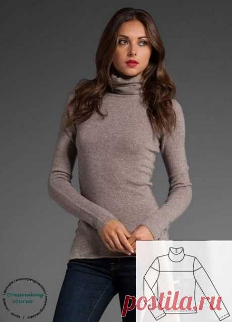 Выкройка водолазки(лонгслива)

р.40-60 российские.

Источник: https://vk.com/dressmaking_courses
Воротник-стойка длиной 36-52 см и шириной 16-25 см.
Зависит от плотности прилегания и высоты в готовом виде