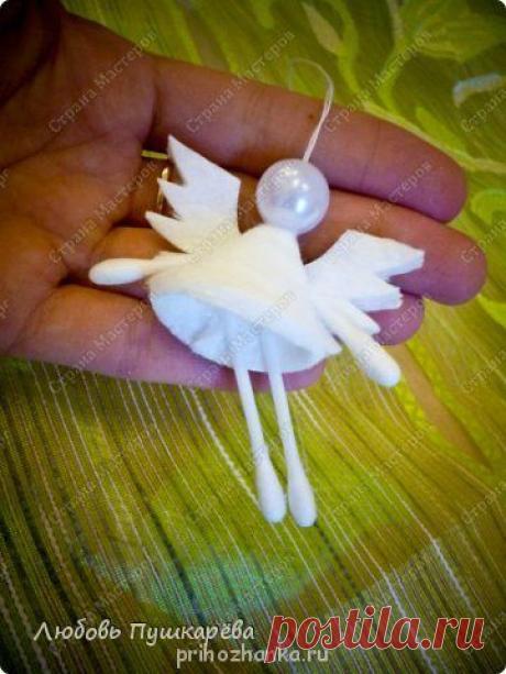 Рождественские ангелочки из ватных дисков. Мастер-класс  | Домохозяйка