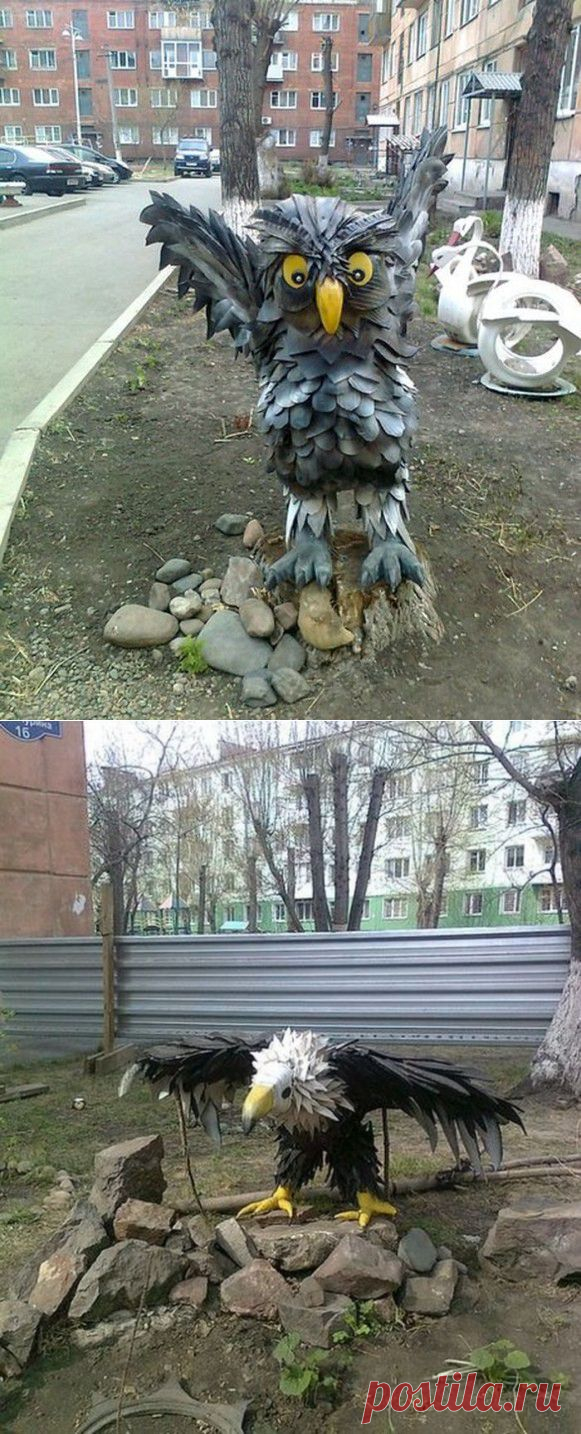 (+1) тема - Благоустройство двора с помощью старых шин | МАСТЕРА