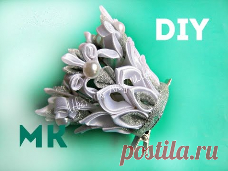 Новогодняя корона в стиле канзаши /  Christmas crown in style kanzashi