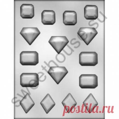 Пластиковый молд "Бриллианты" для мастики и шоколада. - купить в Москве- Все для кондитеров sweethouse.su