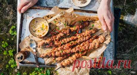 Шашлычки из индейки с кокосовым соусом-маринадом, пошаговый рецепт с фото