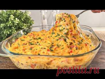 👌 Ich habe noch nie so leckere Spaghetti gegessen! Ein schnelles und unglaublich einfaches Rezept!