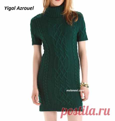 Вязаное платье спицами от Yigal Azrouel - СХЕМЫ