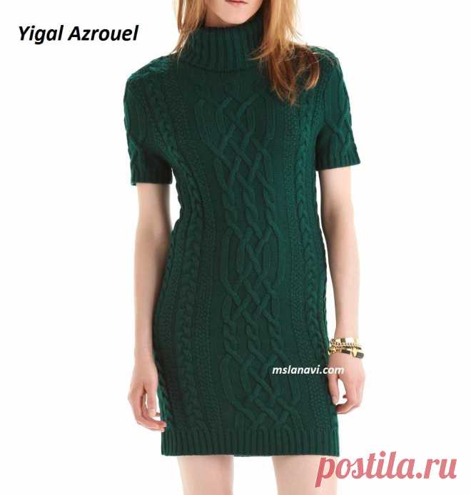 Вязаное платье спицами от Yigal Azrouel - СХЕМЫ