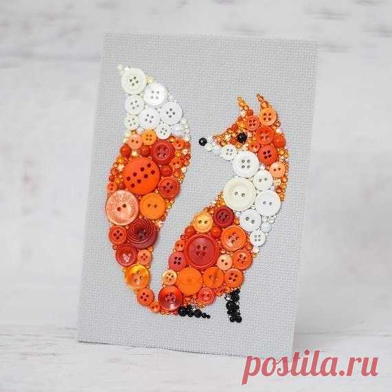 Коллажи из пуговиц — Сделай сам, идеи для творчества - DIY Ideas