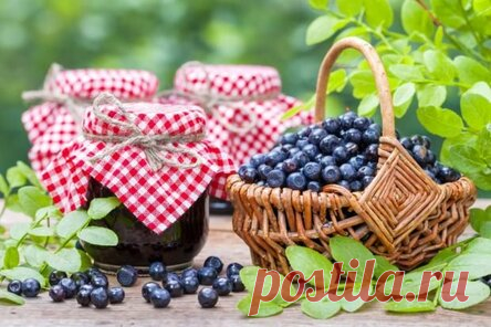 Черника с сахаром на зиму без варки