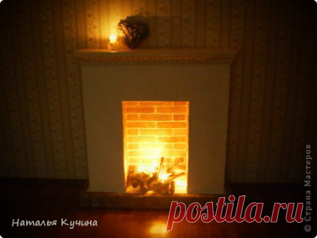 фальш камин из картона