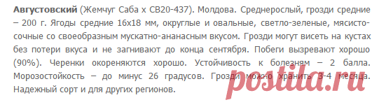 Очень ранние сорта винограда