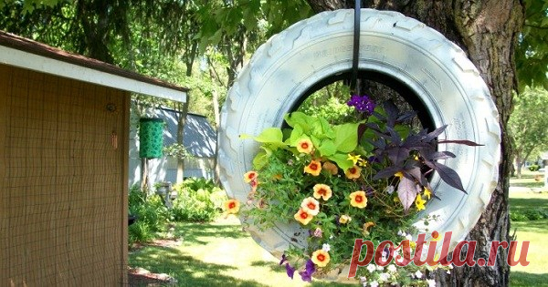 Креативный подход во всём: 10 простых идей для использования старых покрышек. — Копилочка полезных советов