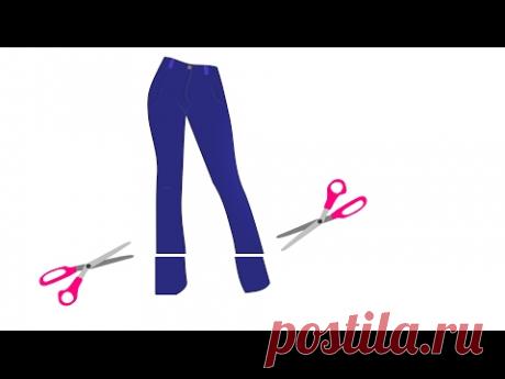Stretch Jeans Hose in 10 min kürzen, einfach abschneiden. DIY Anleitung