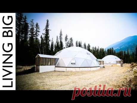 (1) Off-Grid Tiny House Paradise With Geodesic Dome Greenhouse - YouTube