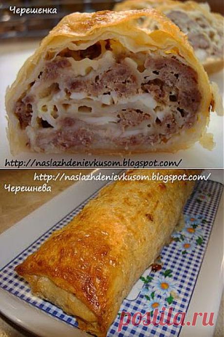Наслаждение вкусом: Рулет в лаваше с курицей и грибами