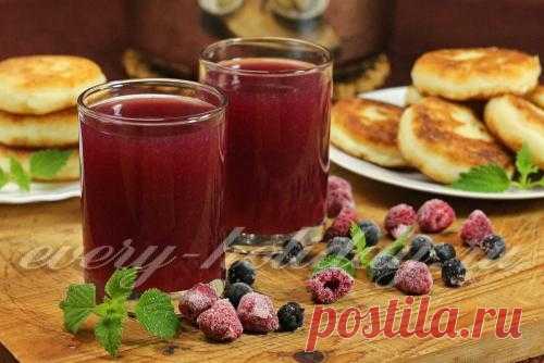 Кисель из замороженных ягод и крахмала