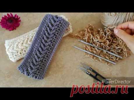 BANDA // DIADEMA TEJIDA EN PUNTO FLECHA  a Crochet