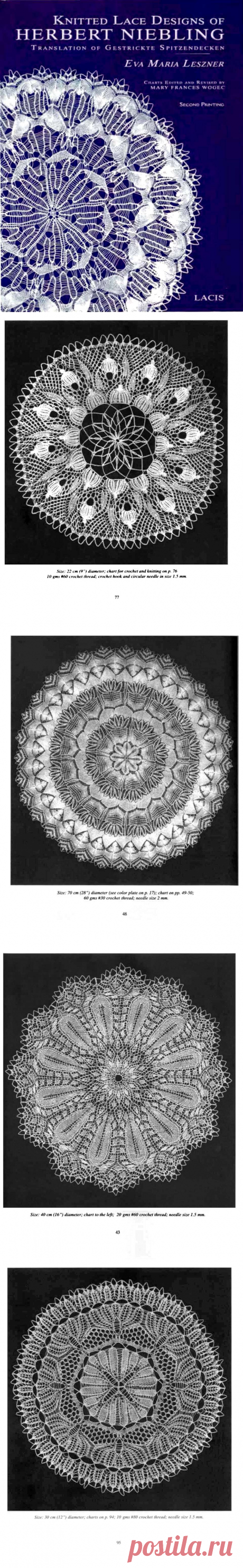 KNITTED LACE DESIGNS OF HERBERT NIEBLING.